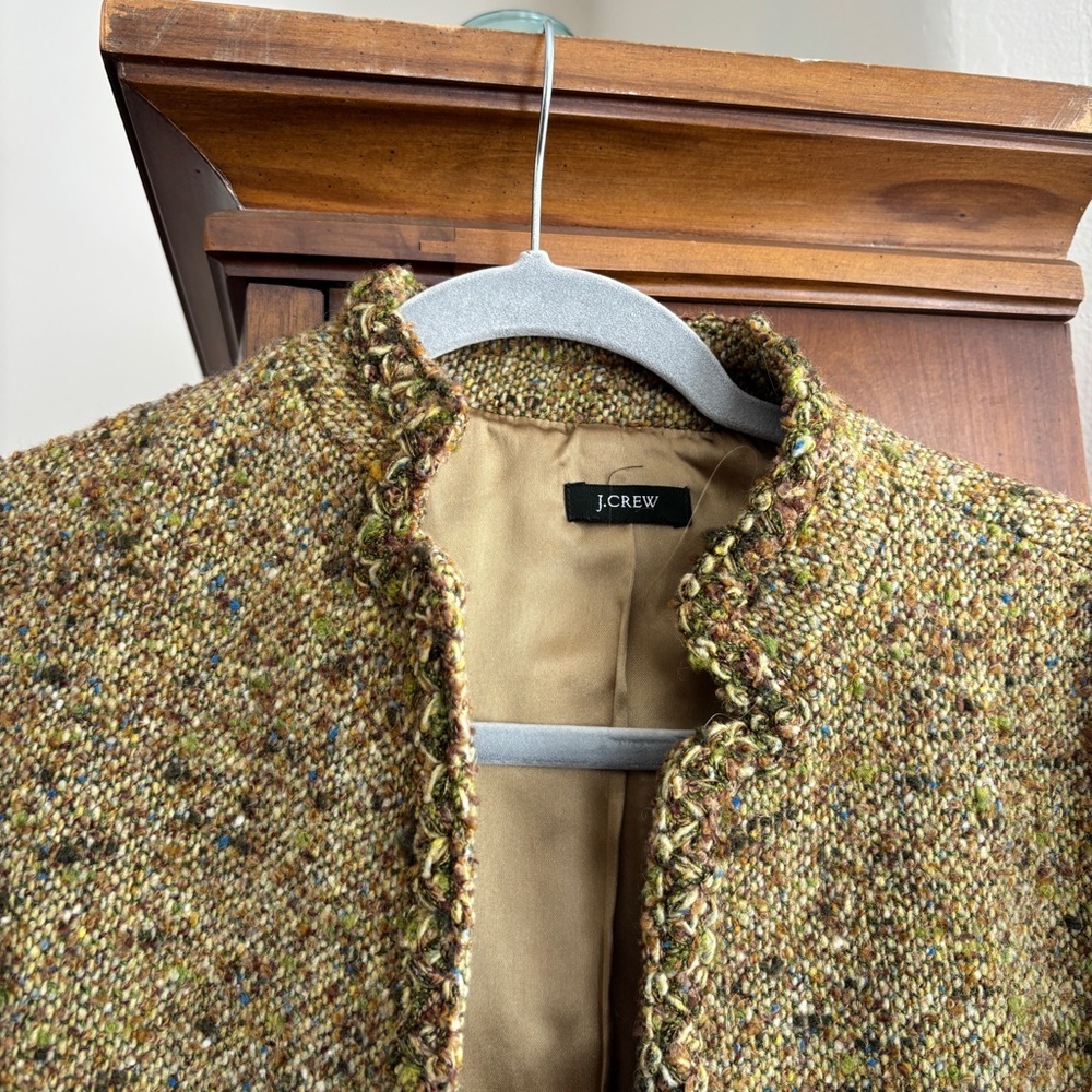 J. Crew Fall 2005 Green Wool Blend Blazer / Lady Jacket - Picture 2 of 6